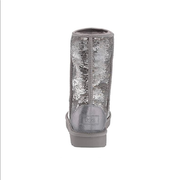 UGG Silver Gold Classic Short Flip Sequin Cosmos - Picture 12 of 15